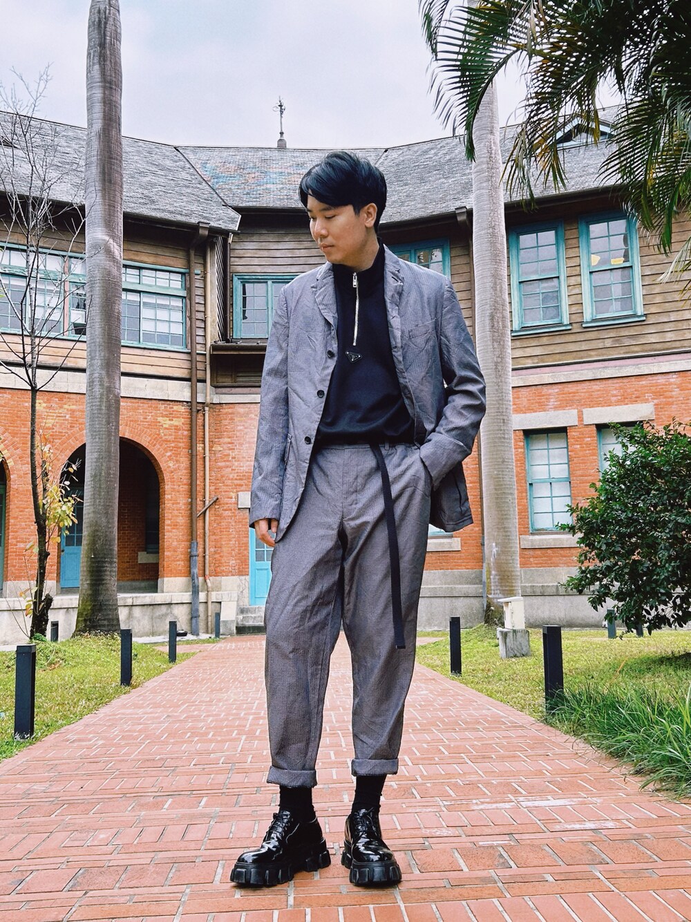 COMME des GARCONS HOMME DEUXのテーラードジャケット（グレー系）を