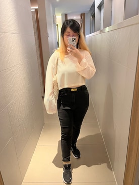 「PULL&BEAR（プルアンドベア）のアイテム（パンツ）」を使った、Limさん（レディース・161cm）の秋コーディネート
