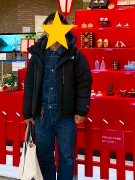 「アイテム（ダウンジャケット/コート）」を使った、ぴさん（メンズ・172cm）の夏コーディネート