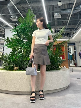 「アイテム（ハンドバッグ、パープル系）」を使った、JILL by JILL STUART STAFFさん（レディース・161cm）の春コーディネート