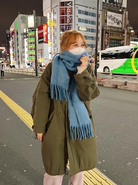 「SHENERY（シーナリー）のアイテム（モッズコート）」を使った、ONISHI_165cmさん（レディース・165cm）の冬コーディネート