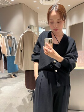 「SHENERY（シーナリー）のアイテム（トップス、ブラック系）」を使った、ONISHI_165cmさん（レディース・165cm）の冬コーディネート
