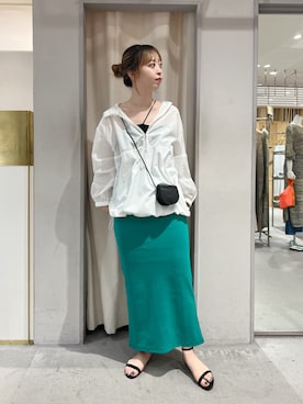 「SHENERY（シーナリー）のアイテム（ブルゾン）」を使った、ONISHI_165cmさん（レディース・165cm）の春コーディネート
