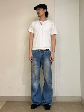 「アイテム（帽子）」を使った、mutaさん（メンズ・182cm）の夏コーディネート