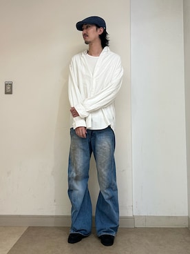 「アイテム（ハンチング/ベレー帽）」を使った、mutaさん（メンズ・182cm・30代）の夏コーディネート
