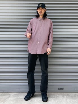 「BTS」｜「アイテム（帽子）」を使った、mutaさん（メンズ・182cm）の春コーディネート
