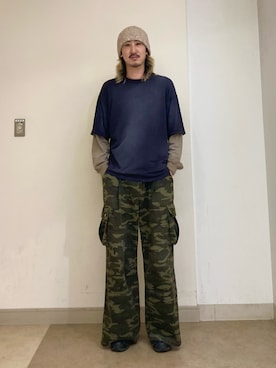 「アイテム（帽子）」を使った、mutaさん（メンズ・182cm・30代）の夏コーディネート