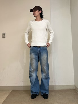 「アイテム（キャップ）」を使った、mutaさん（メンズ・182cm）の夏コーディネート