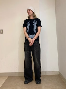 「アイテム（帽子）」を使った、mutaさん（メンズ・182cm・30代）の夏コーディネート
