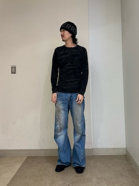 「アイテム（ニットキャップ/ビーニー）」を使った、mutaさん（メンズ・182cm）の秋コーディネート