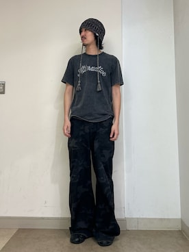 「OVERRIDE（オーバーライド）のアイテム（ハット）」を使った、mutaさん（メンズ・182cm）の秋コーディネート