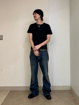 「アイテム（ニットキャップ/ビーニー）」を使った、mutaさん（メンズ・182cm）の夏コーディネート