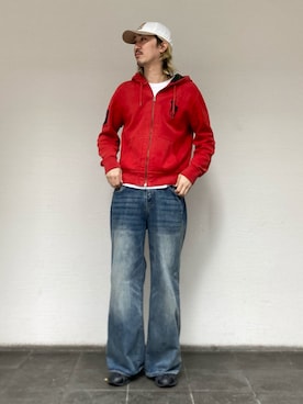 「アイテム（キャップ）」を使った、mutaさん（メンズ・182cm・20代）の春コーディネート