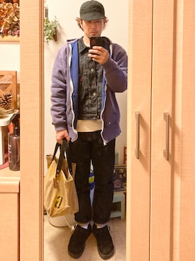 「アイテム（バングル/リストバンド、グリーン系）」を使った、tomolexさん（メンズ・172cm）の春コーディネート