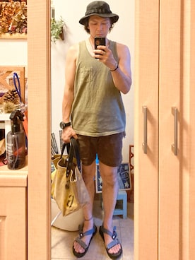 「SUUNTO（スント）のアイテム」を使った、tomolexさん（メンズ・172cm）の夏コーディネート