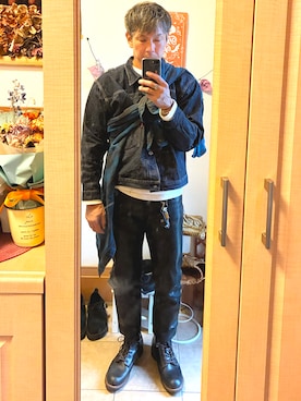 「アイテム（バングル/リストバンド）」を使った、tomolexさん（メンズ・172cm）の秋コーディネート