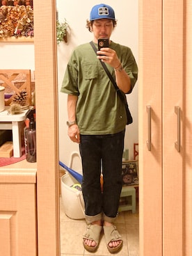 「Gregory」｜「アイテム（キャップ）」を使った、tomolexさん（メンズ・172cm）の春コーディネート