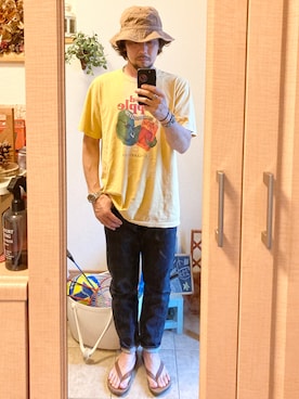 「レッドアップル」｜tomolexさん（メンズ・172cm）の夏コーディネート