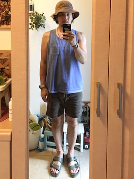 「Sunlight BELIEVER（サンライト ビリーバー）のアイテム」を使った、tomolexさん（メンズ・172cm）の夏コーディネート