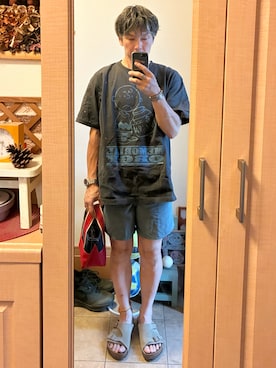 「VINTAGE（ヴィンテージ）のアイテム」を使った、tomolexさん（メンズ・172cm）の夏コーディネート