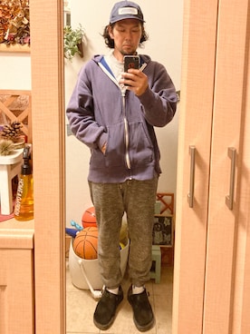 「FAR EASTERN ENTHUSIAST（ファーイースタンエンスージアスト）のアイテム（腕時計）」を使った、tomolexさん（メンズ・172cm）の冬コーディネート