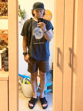「アイテム（バングル/リストバンド、グリーン系）」を使った、tomolexさん（メンズ・172cm）の秋コーディネート