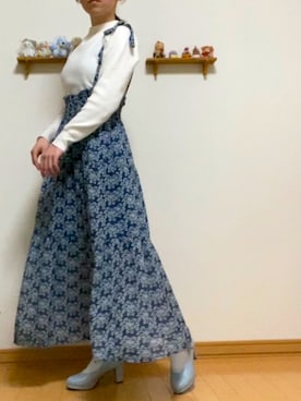 「GRL（グレイル）のカシミヤタッチハイネックニットトップス（ニット/セーター、ホワイト系）」を使った、sena🧸さん（レディース・152cm）の春コーディネート