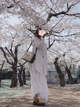 「SVEC（シュベック）のカンフーシューズ kung fu Shoes / ストラップパンプス（バレエシューズ）」を使った、sena🧸さん（レディース・152cm）の春コーディネート