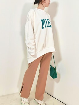 「アイテム（パンツ、イエロー系）」を使った、negiさん（レディース・154cm）の夏コーディネート