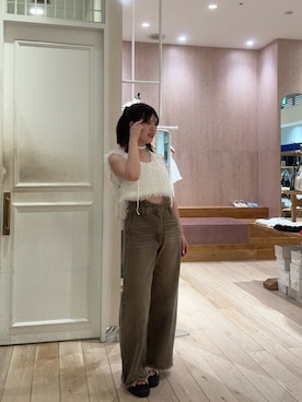「アイテム（ベスト）」を使った、sora さん（レディース・155cm・20代）の夏コーディネート