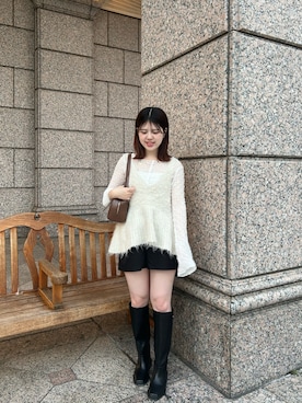 「アイテム（ベスト）」を使った、sora さん（レディース・155cm・10代）の秋コーディネート