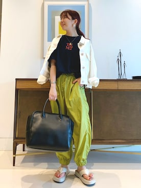 「BeAMS DOT（ビームスドット）のアイテム（ジャケット/アウター）」を使った、k a m e 𓅮さん（レディース・158cm）の春コーディネート
