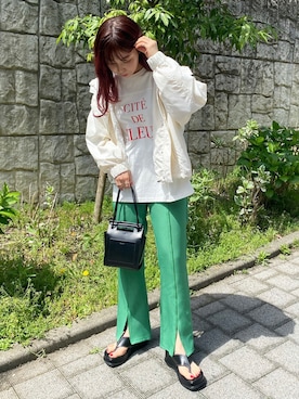 「BeAMS DOT（ビームスドット）のアイテム（ジャケット/アウター）」を使った、k a m e 𓅮さん（レディース・158cm）の春コーディネート