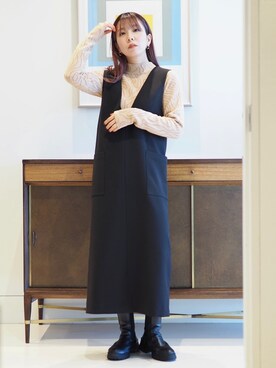 k a m e 𓅮さん（レディース・158cm）の冬コーディネート