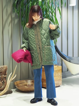 「BeAMS DOT（ビームスドット）のアイテム（ジャケット/アウター）」を使った、k a m e 𓅮さん（レディース・158cm）の冬コーディネート