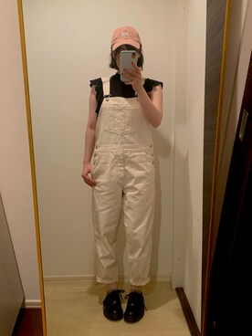 「ADAM ET ROPE'（アダムエロペ）のアイテム（オールインワン・サロペット）」を使った、yurika000さん（レディース・158cm）の秋コーディネート