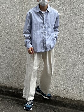 「stein（シュタイン）のアイテム（チノパンツ）」を使った、kitemiluさん（メンズ・167cm）の秋コーディネート