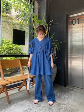 「NOLLEY’S（ノーリーズ）のアイテム（シューズ）」を使った、nol hikariさん（レディース・156cm）の夏コーディネート