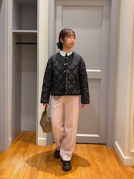 「NOLLEY’S（ノーリーズ）のアイテム（ショルダーバッグ）」を使った、nol hikariさん（レディース・156cm）の秋コーディネート