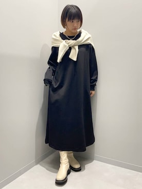 「アイテム（ワンピース/ドレス）」を使った、kinacoさん（レディース・158cm・20代）の秋コーディネート