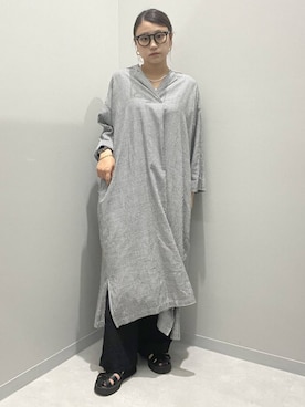 「アイテム（シャツワンピース）」を使った、kinacoさん（レディース・158cm・20代）の夏コーディネート
