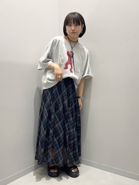 「アイテム（チョーカー）」を使った、kinacoさん（レディース・158cm・20代）の夏コーディネート