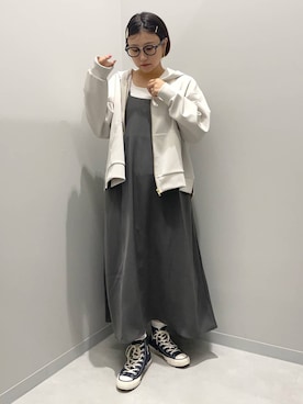 「アイテム（シャツワンピース）」を使った、kinacoさん（レディース・158cm・20代）の秋コーディネート