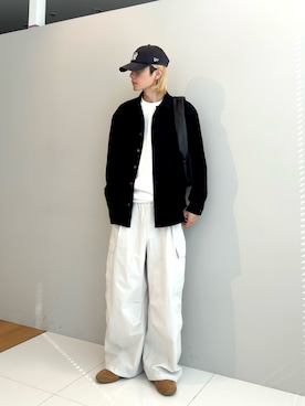 「大人カジュアルコーデ」｜「アイテム（カーゴパンツ）」を使った、SSさん（メンズ・178cm）の冬コーディネート