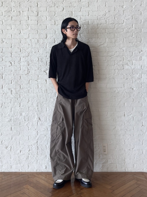 スキッパーニットポロシャツ