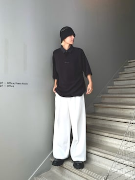 「tk.TAKEO KIKUCHI（ティーケータケオキクチ）のアイテム（その他シューズ）」を使った、SSさん（メンズ・178cm）の夏コーディネート