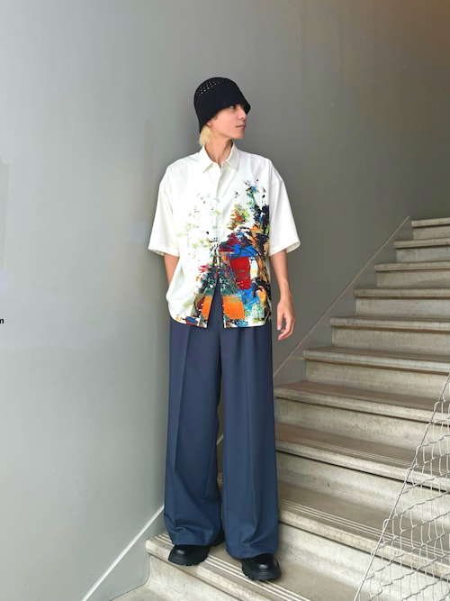 半袖ペイントシャツ