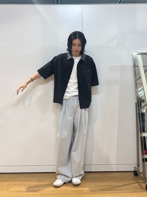 衿配色ワーカーシャツアウター