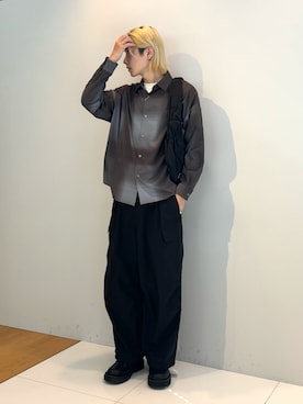 「大人カジュアルコーデ」｜「アイテム（カーゴパンツ）」を使った、SSさん（メンズ・178cm）の冬コーディネート