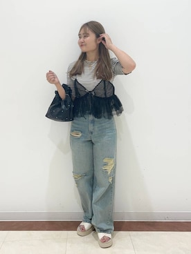 「アイテム（その他トップス）」を使った、hono0427さん（レディース・151cm・20代）の夏コーディネート